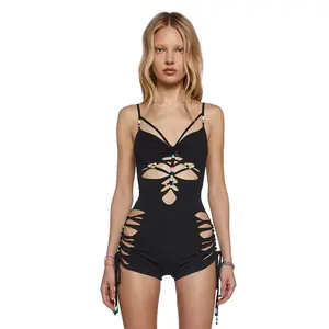 On The Lawn Slashed Romper