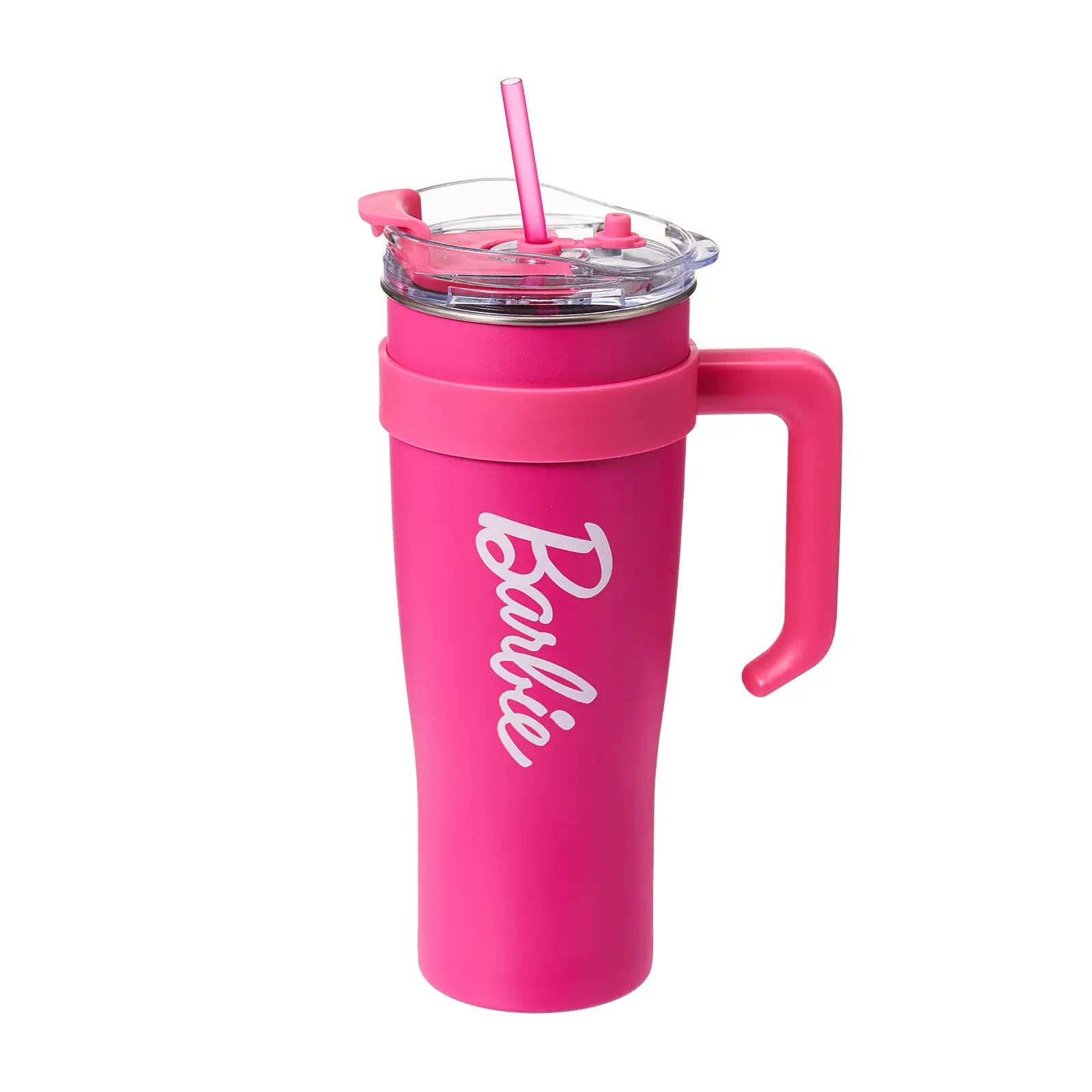 Miniso × Barbie Pink Portable Water Bottle — Cute stainless steel leak-proof ice-keeping cup suitable for girls, ladies, offices, schools, gyms, and travel