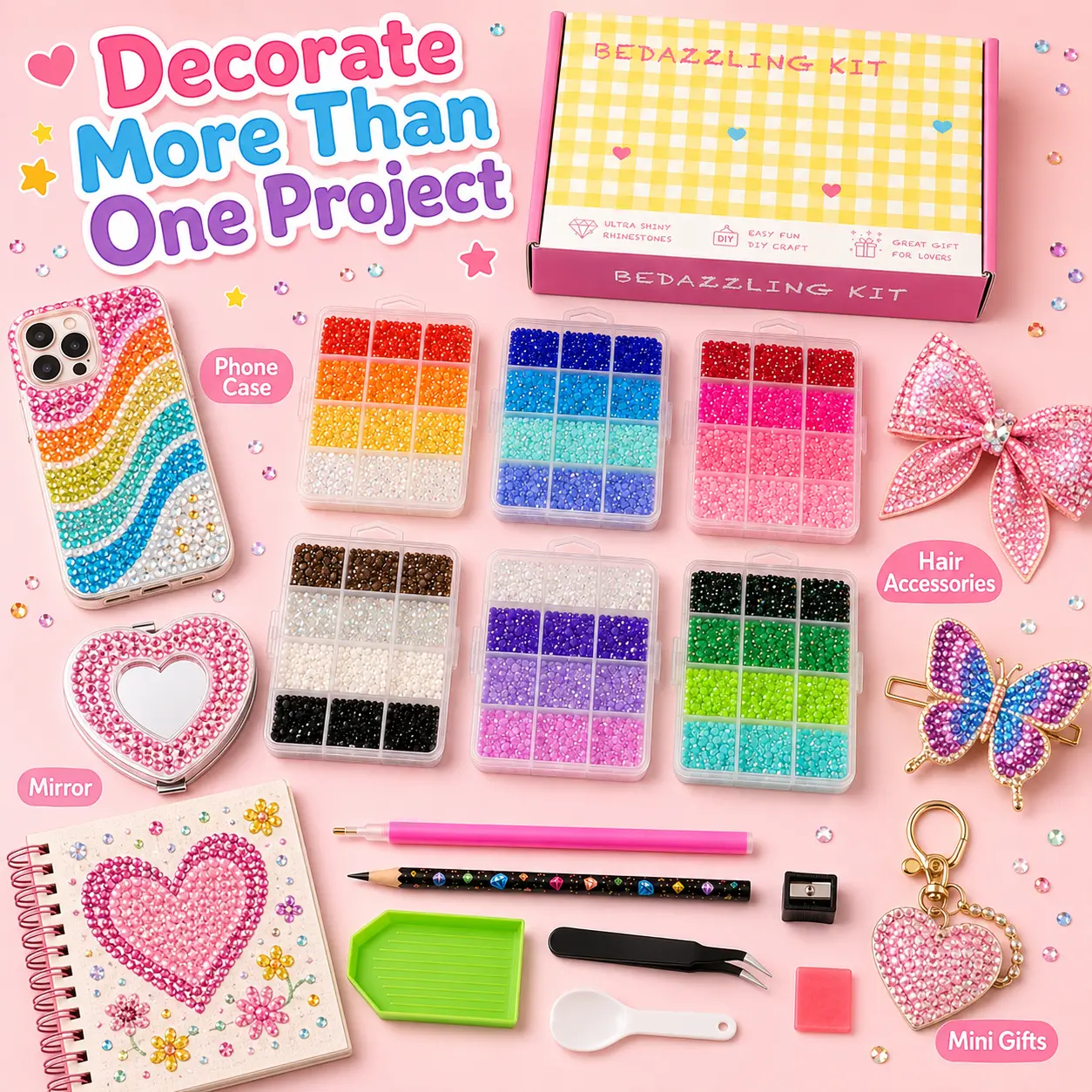 72000Pcs 72Colors 3mm Jelly Flatback Rhinestones Bedazzling Kit with Nail Art, Shoes & DlY Diamond Art, DIY Craft Set for Nail Art & Shoes, Ultimate Creative Gift for Her,makeup, and DIY decorations, includes storage box,deals for you sohochic