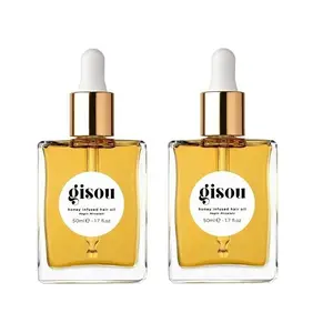 【Buy One Get One Free】Gisou Honey Infused Hair Oil 1.7 Fl Oz | Hydrating & Anti-Frizz Hair Treatment with Mirsalehi Honey, Boosts Shine & Delivers Heat Protection for All Hair Types