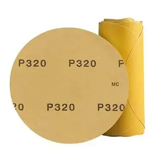 100 count PSA Sanding Discs 6 Inch 320 Grit Adhesive Backed Sandpaper Roll Sticky- Sandpaper for DA Sander Self Stick Aluminum Oxide Round Automotive Sandpaper with Sticky