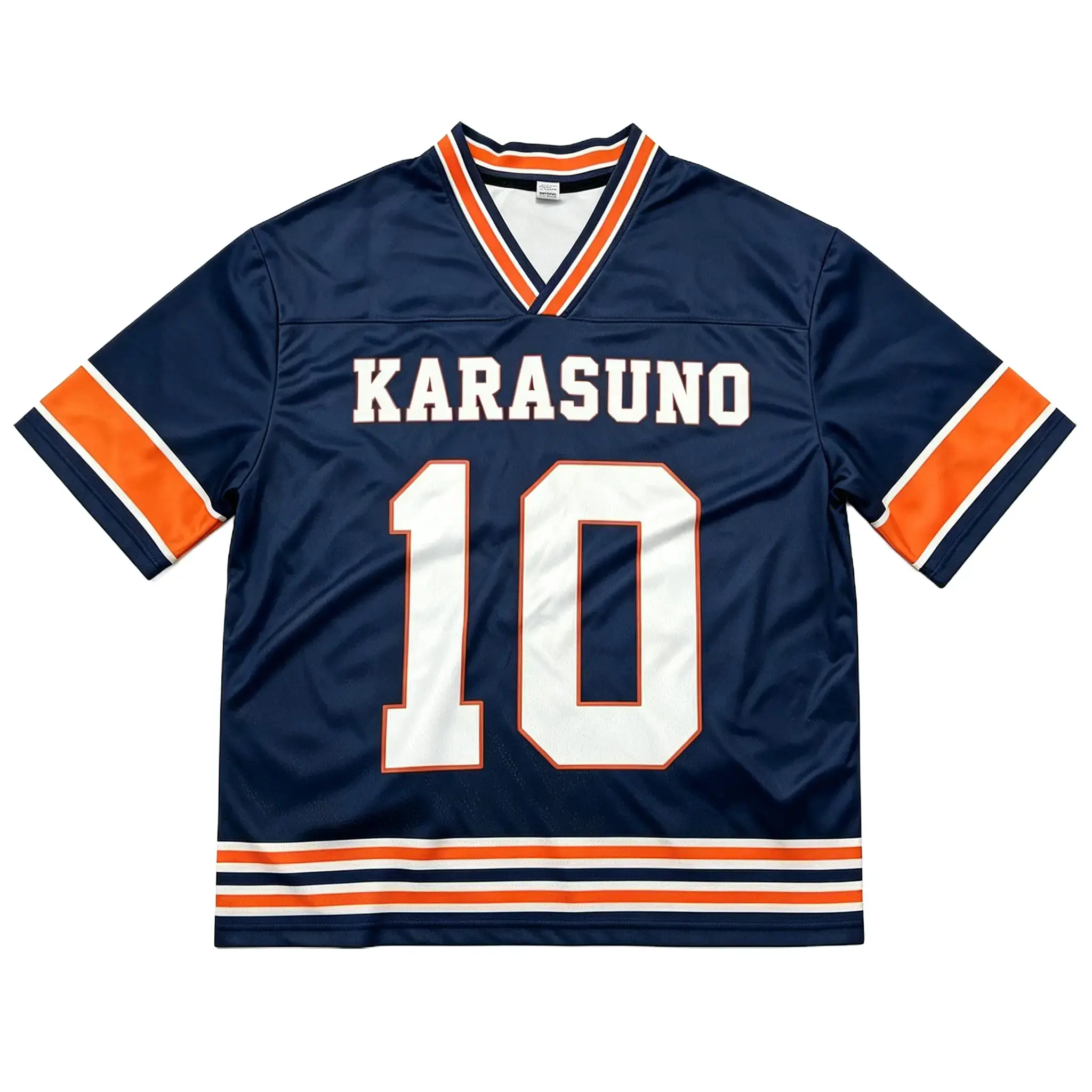 Haikyuu Karasuno Hinata Shoyo 10 Cropped Jersey Retro Anime Streetwear Casual Short Sleeve Shirt