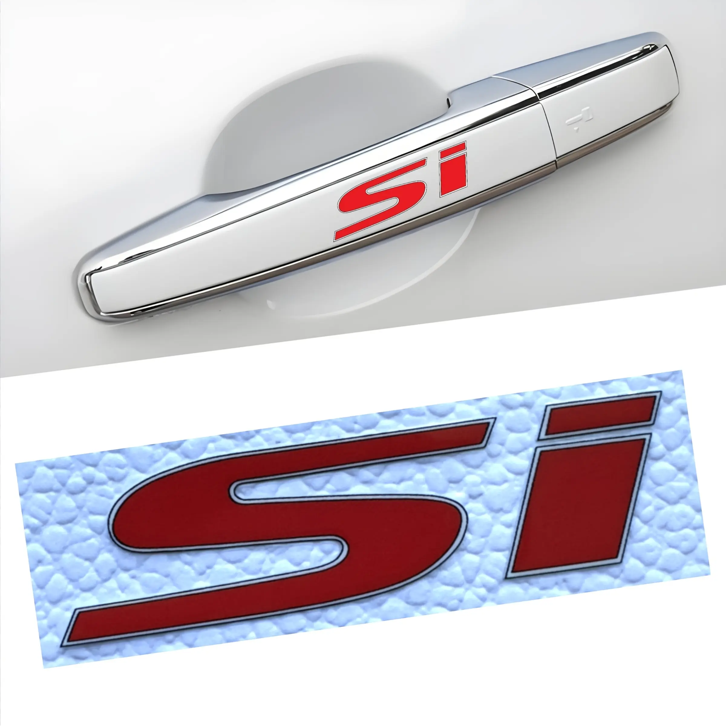 4PSC/SET  Car Stickers SI Badge Decoration Accessories, Suitable for Honda Civic, Car Stickers, Modern Car Logo, Durable, Exclusive for Performance Enthusiasts, Cool Car Decoration, Car Decals, Sticker For Cars