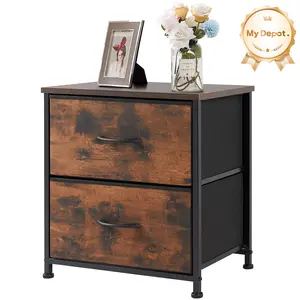 [DEAL] Nightstand with Fabric Drawers, Small Dresser, Side Table, End Table, Bedside Table, Night Stands, Small Nightstand, Bedroom Furniture