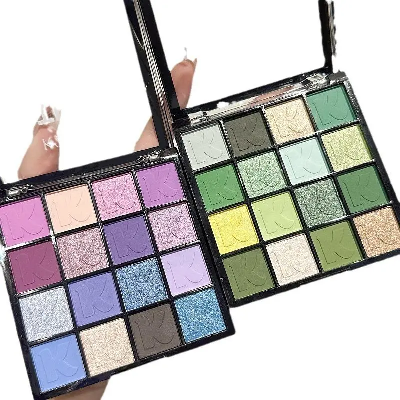 16-Color Eyeshadow Palette - Matte and Shimmer Finishes, Beginner-Friendly Eye Makeup Eyeshadow