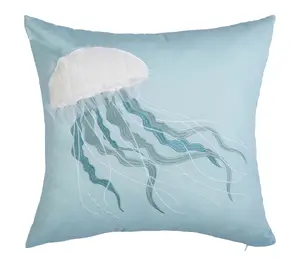 Sea Glass Jellyfish Throw Pillow by Valerie