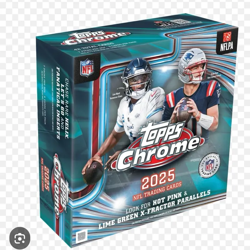 2025 Topps Chrome Football Mega Box Case