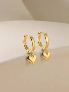 Women's Elegant Heart Design Dangle Earrings Heart Shaped Earrings As Gift for Girlfriend, Plain Trendy Drop Earrings for Women Girl, Fashionable Matching Jewelry As Gift without Box