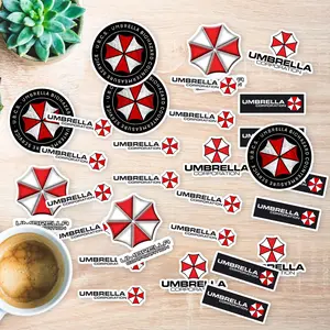 Stickers Pack 20 Pcs Umbrella Bumper Skateboard Corporation Luggage Colorful Water Guitar Bottle Aesthetic Vinyl Laptop Car Waterproof Bike