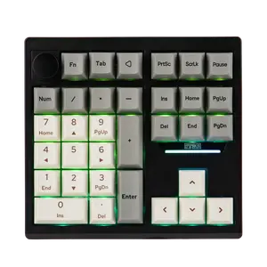 EPOMAKER TH33 Wireless Mechanical Numpad QMK/VIA, BT/2.4G/USB, Hot-Swap, South-Facing RGB Backlit Gasket Number Pad with Arrow Keys & KnobTri-Mode USB-C/BT 5.0/2.4GHz PBT Keycap  for PC/Mac keyboards for gaming creamy keyboard TikTokShopSpringGlowUp