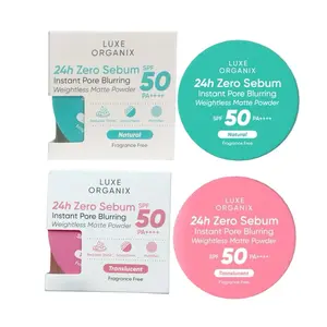 Luxe Organix PH 24H Zero Sebum Instant Pore Blurring Weightless Matte Powder Spf 50 Pa++++ - 15g Makeup