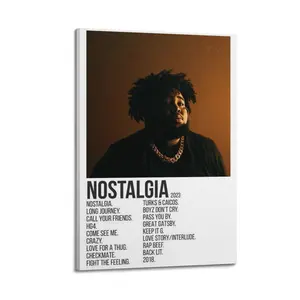 Rod Wave Nostalgia Poster for Bedroom Aesthetic Canvas Wall Art Living Room Posters Painting Picture Print Modern Family Decor Artist Bathroom Poster