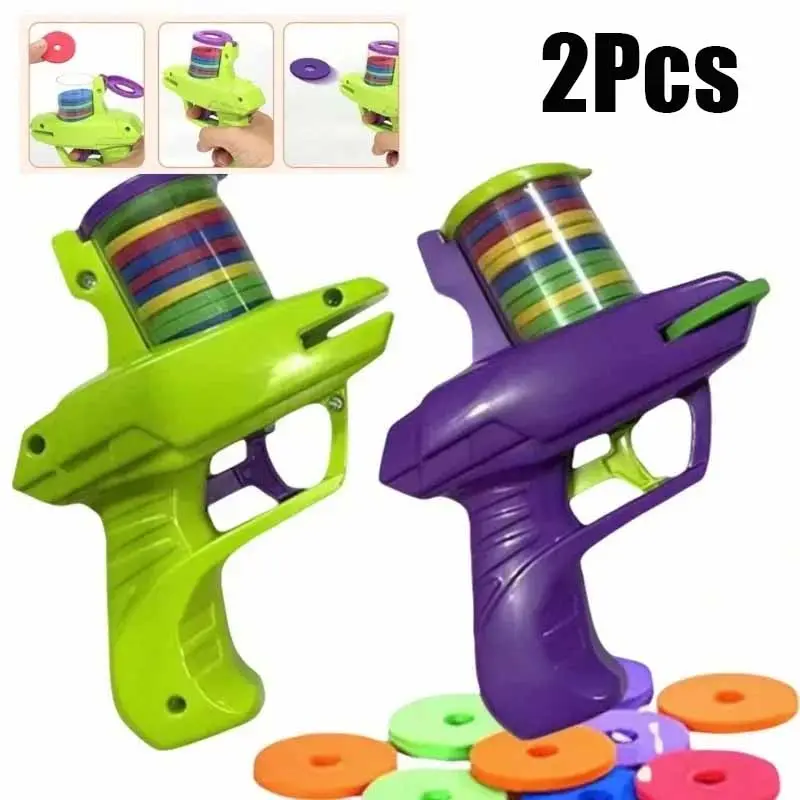 Backyard Game Must-Have! 2 Handheld Foam Disc Blasters & 100 Soft Discs, Safe Lightweight Ammo, Indoor Outdoor Competitive Play for Teens