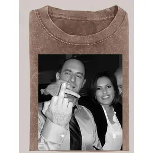 Law And The Retro Eliot Stabler And Olivia Benson Order: Special Victims Movie Shirts-Tops, Men's Wear, High-Quality Men's Washed T-Shirts