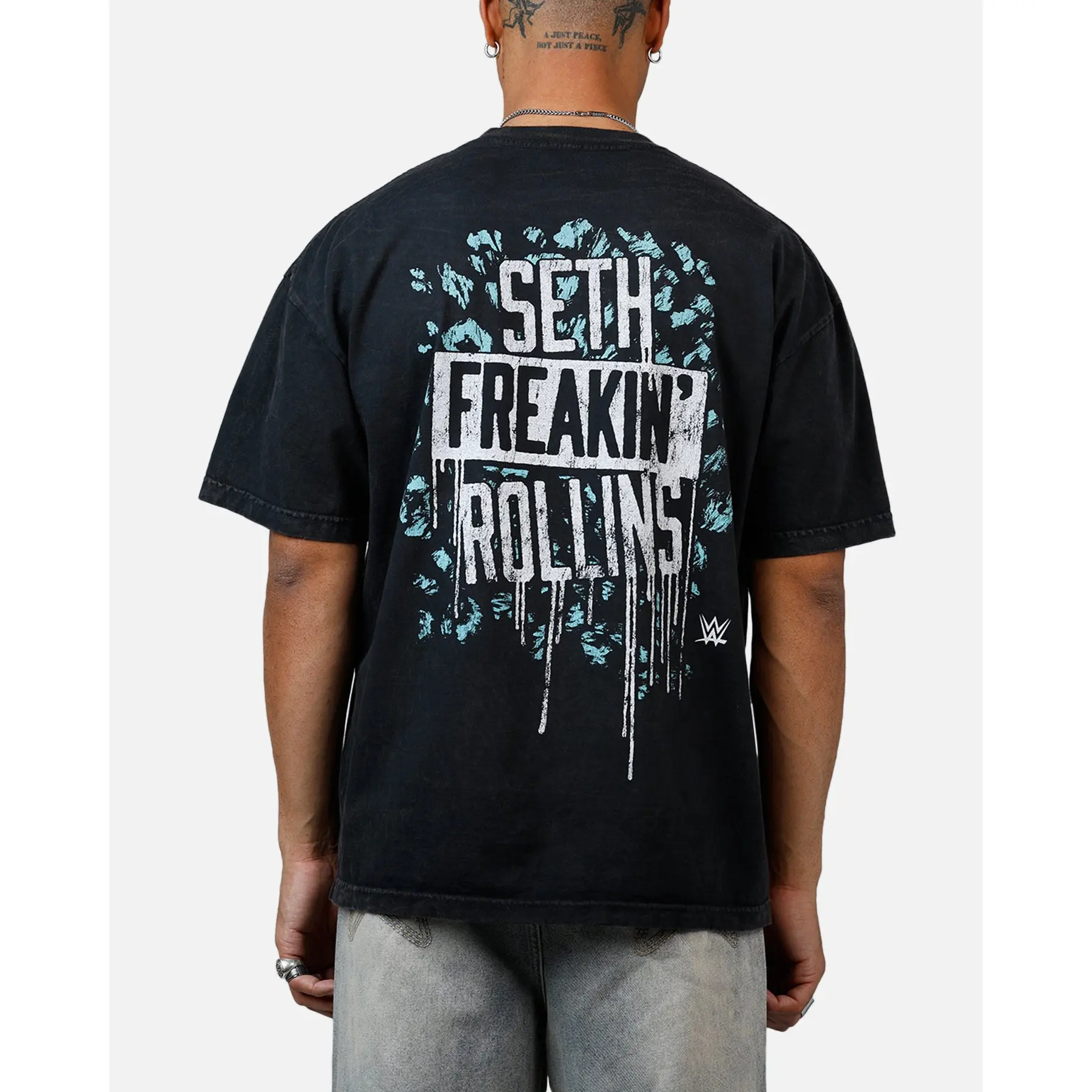 Culture Kings X WWE Seth Rollins Wrestlemania XLI Vintage T-Shirt Black Acidwash