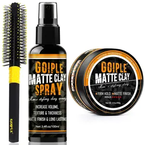 Matte Clay Spray Hair Texturizing & Volumizing Spray- Mens Hair Product Clay Texture Spray Lightweight Clay Hair Spray Incease Volume Brush Gel