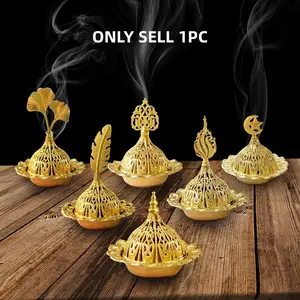 Vintage Arabic Metal Incense Burner Ash Box Set, Aromatherapy Diffuser Stand, Decorative Ash Collecting Bowl, Mini Desktop Gift, Scent, Fragrance
