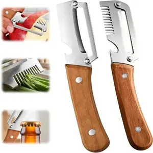 2PCS Premium 3In1 Kitchen Peeler, Heavy Duty Stainless Steel Multi-Tool with Vegetable Peeling, Peeler Kitchen Tool, Peeler Vegetable, Peelerz Gummy, Peelerz Candy, Peeler Shredder, Peelers And Cutters, Julienne Shredding & Bottle Opener, Ultra Sharp