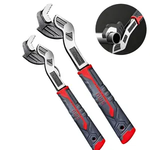 Self-Adjusting Wrench - 6" 8" Multifunctional, Non-Slip Handle Pipe Wrench Tool, Alloy Steel, Universal Adjustable Wrench