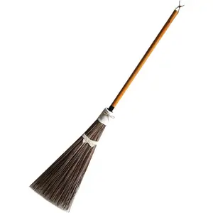 Coconut broom 55 inches length heavy duty broom garden broom natural broom outdoor broom garage broom hard floor broom outdoor brooms for sweeping patio