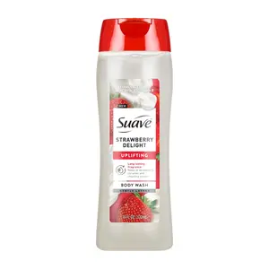 Suave Strawberry Delight Uplifting Body Wash with Glycerin & Vitamin E 18 Oz Gentle Creamy Lather for All Skin Types