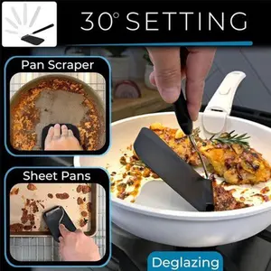 Adjustable Angle Cooking Spatula Non-Stick Cookware Silicone Metal Egg Turner Reusable for Flipping Eggs