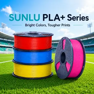 SUNLU PLA+ Filament 1.75mm 1kg, Multiple Vibrant Colors, Enhanced Toughness 3D Printer Filament for Models, Crafts, Prototypes, Compatible with FDM Printers