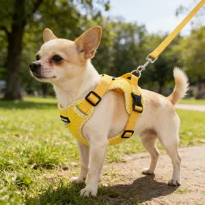 Adjustable Dog Harness Vest for Small Dogs, Breathable Reflective Pet Chest Strap, Comfort Fit Design, Durable & Stylish