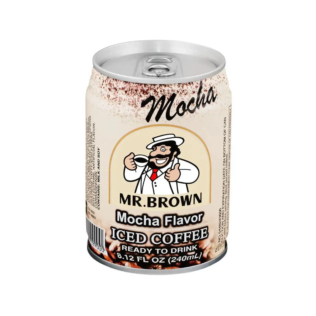 Mr. Brown Mocha Cocoa Sweet Coffee Beverage - 240ml Iced Coffee, Cocoa Finish, Includes Caffeine