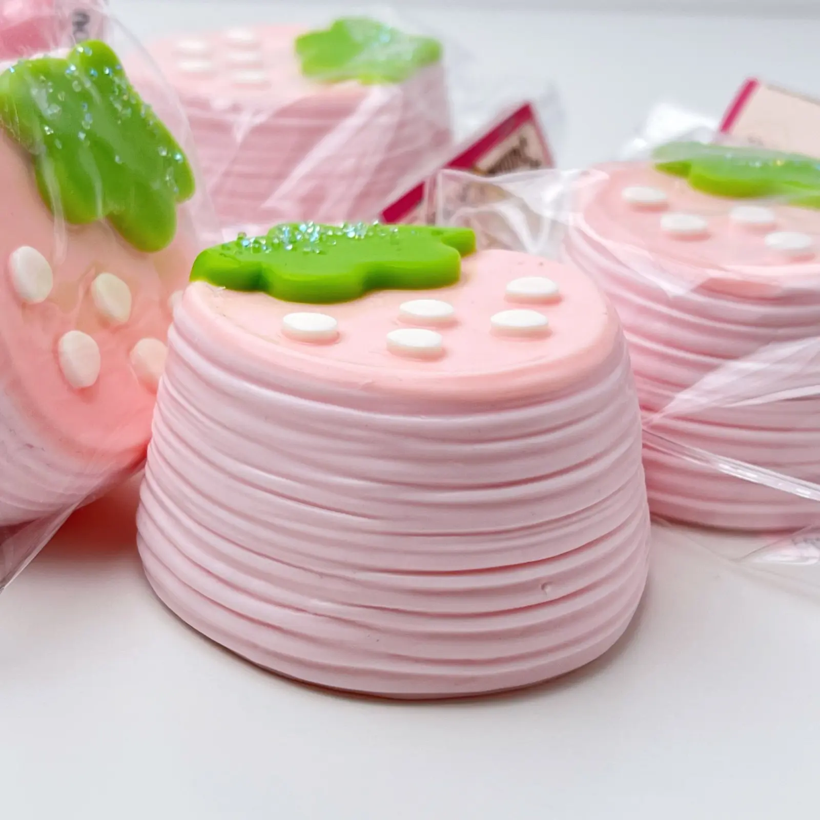 Extra Thick Strawberry Layered Cake taba squishy slime squishies tabba squishies kidstoysFood-Grade Silicone Slow-Rising Rebound Squishy Fidget Toys for Stress Relief - Soft Squeeze Toys with Thick Creamy Slime Texture, Handmade Non-Toxic Sensory Toys