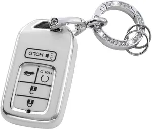 for Honda Key Fob Cover, Soft TPU Key Case Protection Fit for Hond Accord Civic CRV Pilot Odyssey Smart Key Holder