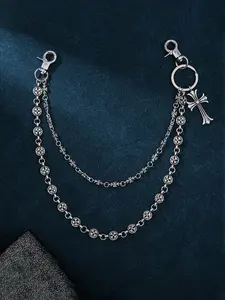 Street Y2K Dark Hip Hop Cross Chain | Unisex Waist/Pants Chain | Slims Waist, Lengthens Legs, Boosts Visual Silhouette Waist Chain Jewelry Fashion Body Jewelry