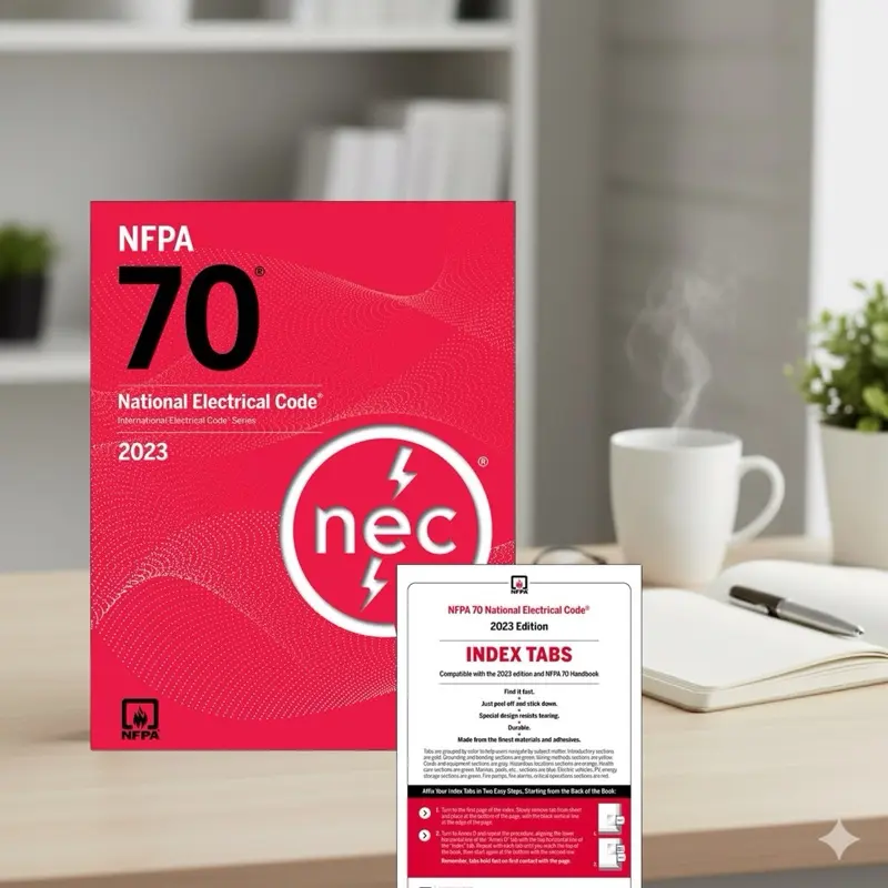 NFPA 70 National Electrical Code (NEC 2023) English Trade Paperback - Soft Cover, Convenient Tabbed Indexes Book by National Fire Protection Association, Tabs For Convenience