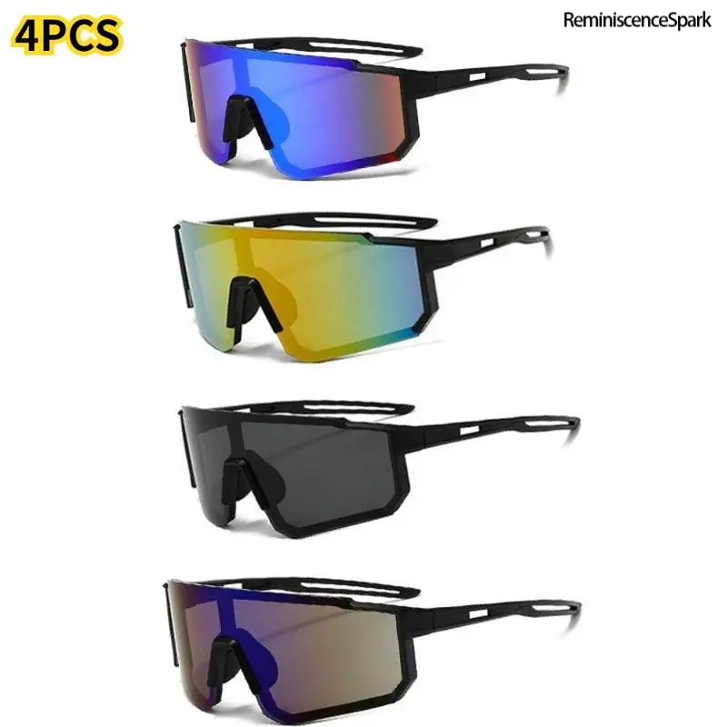 Unisex Fit 4-Pack Style Sports Eyewear, Ultra Safe UV400 Protection Polarized Mirror Lenses, Windproof Lightweight Double Bridge, Built for Cycling & Running, Easy to Share