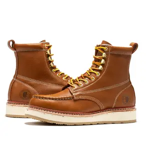 ROCKROOSTER Soft toework boots for Men Footwear Comfort Walking Shoes Botas   Slip-resistant Boy Leather  Springtok Poron Insoles Goodyear Welt