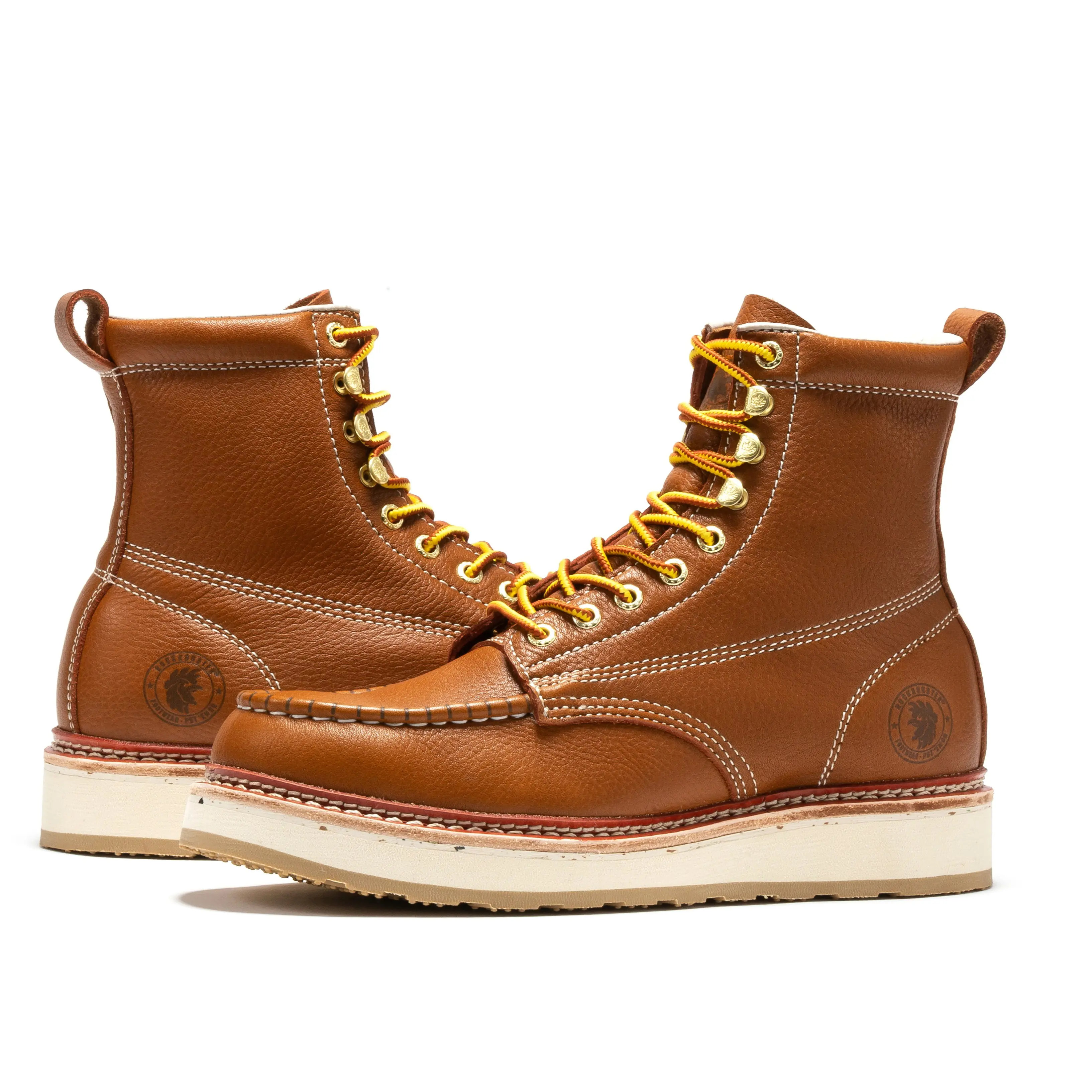 ROCKROOSTER Soft toework boots for Men Footwear Comfort Walking Shoes Botas   Slip-resistant Boy Leather  Springtok Poron Insoles Goodyear Welt