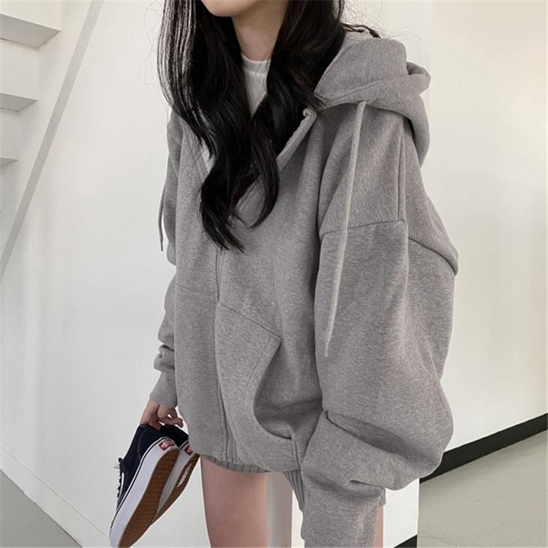Loose Cardigan Jacket Thickened Plus Fleece