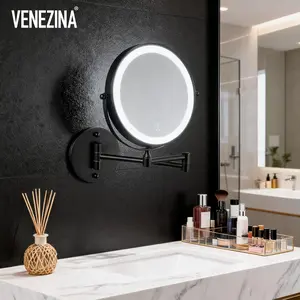 2026 new LED light makeup mirror for bathroom, wall mounted makeup mirror, touch dimming mirror, 3 color mode bathroom mirror, adhesive installation (excluding adhesive), home use, Mother's Day gift