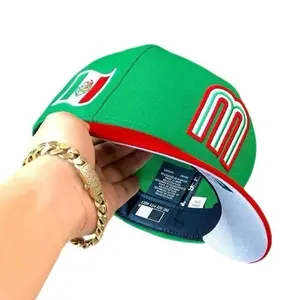 Green Mexico Baseball Cap with National Flag -Adjustable Classic Street Style Sports Hat