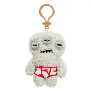 Fugglers 5-Inch Plush Clip-On | Annoyed Alien - Grey