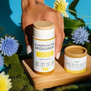 J&L Naturals Extra-Strength Deodorant for Long-lasting Comfort - Body Care, 3.0 oz | 85 g, Natural & Safe, Plant-Based, Eco-Friendly, Antioxidant & Anti-bacterial, Unscented with Bergamot & Vanilla