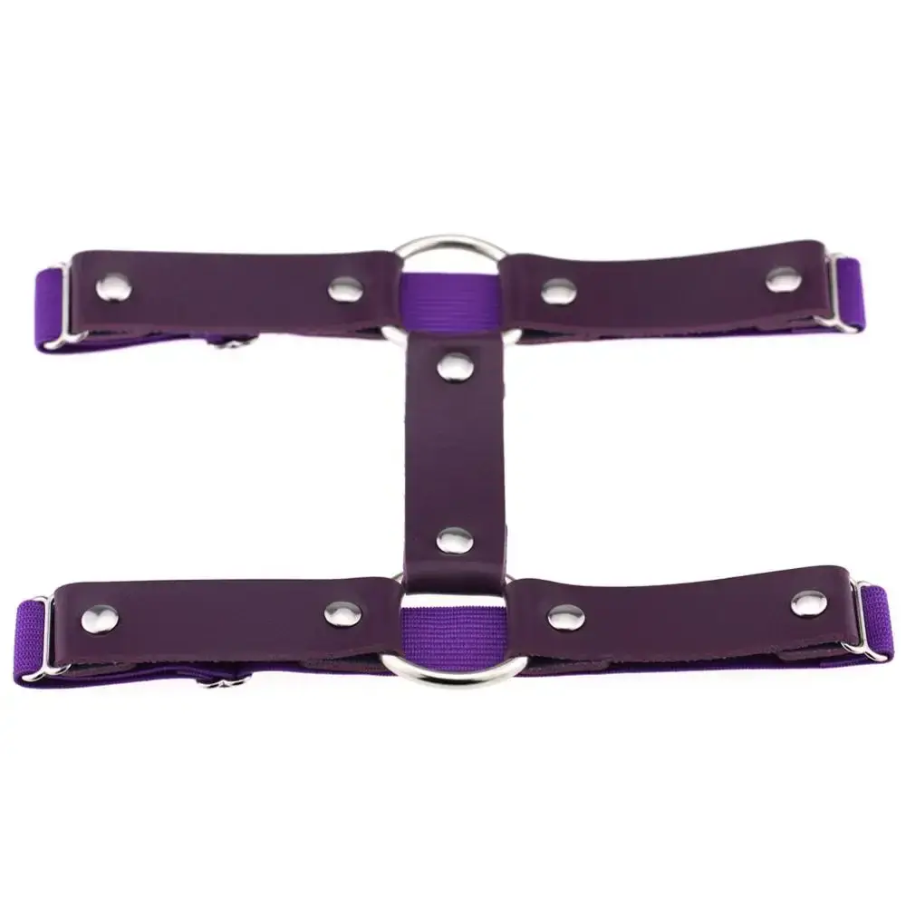 Gothic Punk Leather Elastic Leg Garter Chains - Adjustable Sexy Wraps for Raves, Festivals