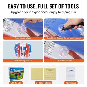 VEVOR Inflatable Bumper Balls 2-Pack 4FT/1.2M PVC Sumo Zorb Balls for Kid & Teen