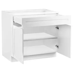 【Summervibes】VEVOR Shaker Base Cabinet 30" W x 24" D x 34.5" H Ready to Assemble with Drawer White
