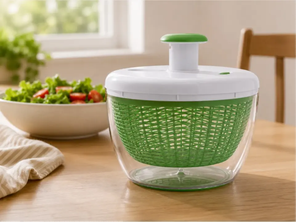 6.6 Quart Salad Spinner with Bowl and Colander, Easy Pump Design with Built-In Draining System for Fresh Produce