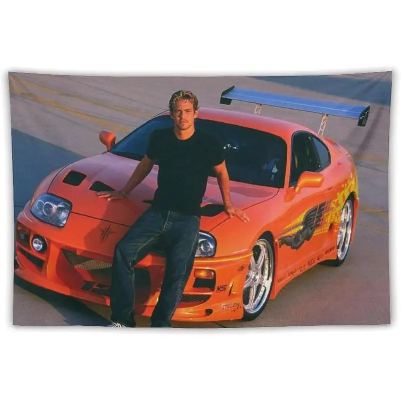 Paul Walker Movie Poster Wall Hanging Flag Tapestry - Indoor Home Decor & Decoration for Bedroom, Ideal Gift for Home Supplies Enthusiasts