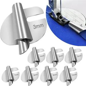 8Pcs Sewing Rolled Hemmer Foot 8 Sizes 3/4/5/6/7/8/9/10mm Rolled Hem Presser Foot Wide Rolling Hem Foot Sewing Machine Presser Feet Hemmer Home Industrial Curved Scroll Hemming Feet - Home Improvement.