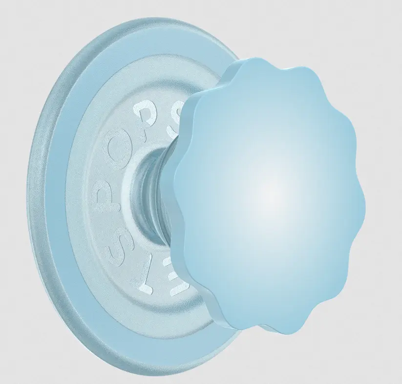 PopSockets MagSafe PopGrip Phone Accessory, Molded Flower Blue Sigh Design Mobile Phone Holder with MagSafe Fit Molded Grip, Accessories
