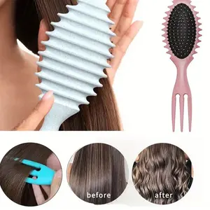 Curly Hair Brush,Detangling Hairbrush,Curl Defining Brush for Curly Hair,Trident Handle Design,Detangling Tool,Curl Definition,Detangling & Shaping & Defining Curls for Women and Girls,Wet or Dry Hair,Curl Define Brush