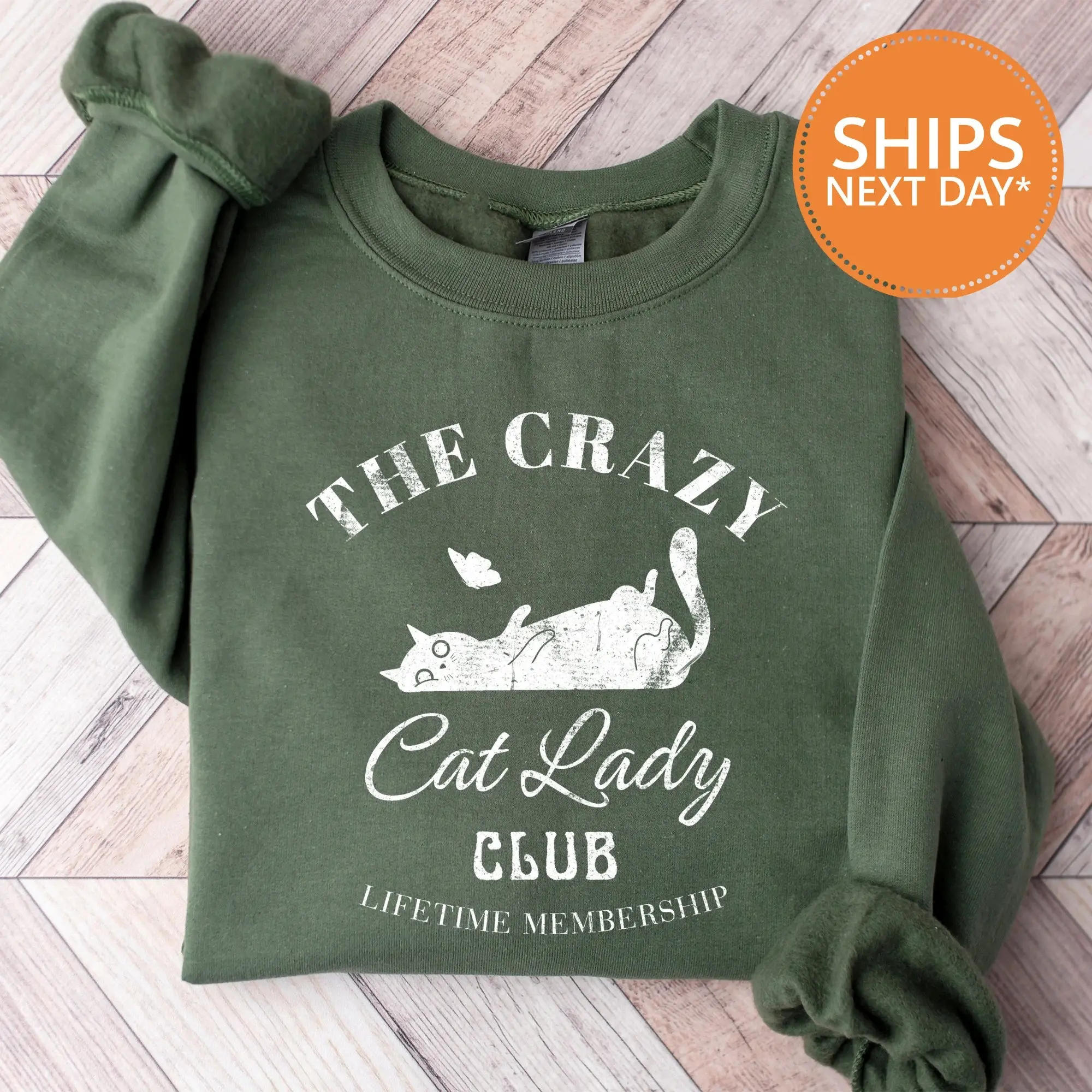 Crazy Cat Lady Club Sweatshirt, Cat Lover Sweatshirt, Cat Lover Gift, Christmas Gift, Gift for Men for Women Womenswear
